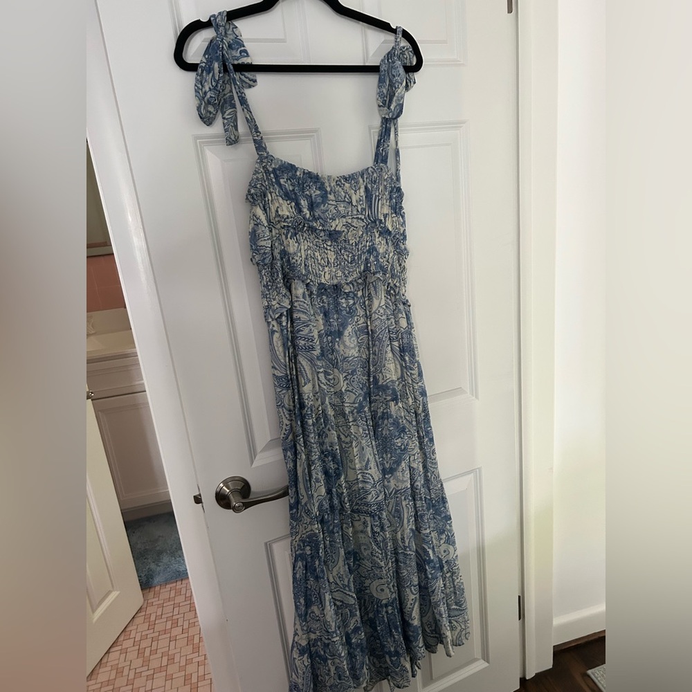 AQUA
Paisley Print Smocked Midi Dress - 100% Exclusive - Picture 3 of 4